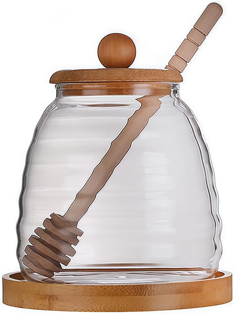 Premium Matte Black Honey Gift Set with Glass Bottle & Spoon - Image 3