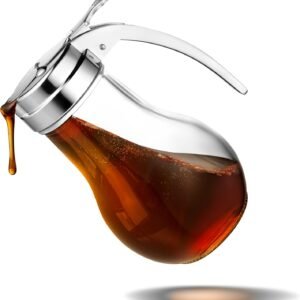 No-Drip Glass Honey & Maple Syrup Dispenser (140 ml)