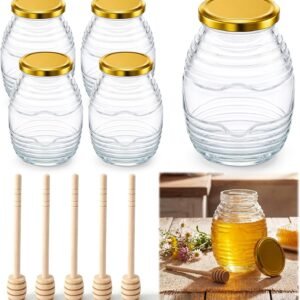 Luxury Glass Beehive Honey Container Set