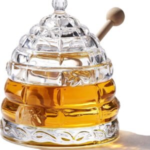 Premium Matte Black Honey Gift Set with Glass Bottle & Spoon